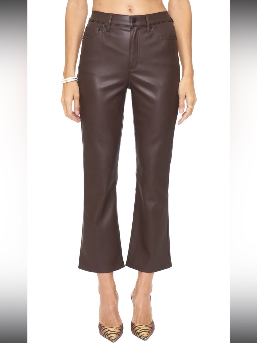 Pistola Lennon Faux Leather Pants in Coffee Bean, 25